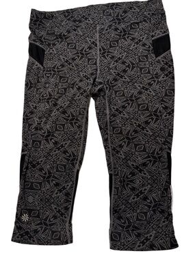 Athleta Gray and Black Patterned Capris